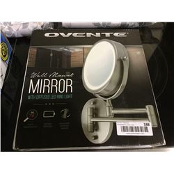 Ovente Wall Mount Mirror w/ LED Ring Light