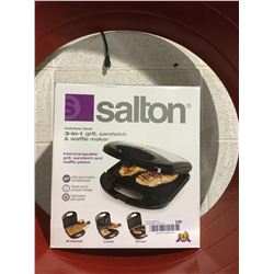 Salton 3-in-1 Grill, Sandwich and Waffle Maker