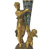 Image 2 : A pair of champleve figural mantle vase