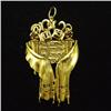Image 1 : 14k gold pendant of Torah with a Talit;