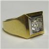 Image 1 : Man's 18k 3/4 carat mine cut diamond ri