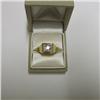 Image 2 : Man's 18k 3/4 carat mine cut diamond ri