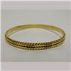 Image 1 : 18k gold bangle bracelet; fancy goldwor
