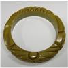 Image 2 : Carved bakelite bangle bracelet; deeply