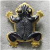 Image 2 : Two frog pins one caramel colored carve