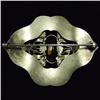 Image 2 : Art Nouveau brass buckle pin with amber