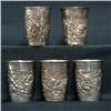 Image 1 : Set of five 800 silver German tumblers;
