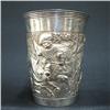 Image 2 : Set of five 800 silver German tumblers;