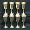 Image 1 : Set of eight sterling silver goblets by