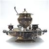 Image 2 : Silver plated soup waiter on turntable;