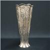 Image 1 : Sterling silver trumpet vase; applied f