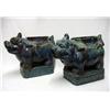 Image 1 : Pair of Japanese glazed redware hippo p