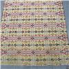 Image 2 : Jacquard coverlet in red, yellow and gr