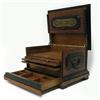 Image 2 : Oak and mahogany cigar box; hinged rect