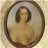 Image 2 : Miniature portrait of a lady painted on