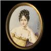 Image 1 : Miniature portrait of a lady painted on