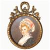 Image 1 : Miniature portrait of a lady painted on