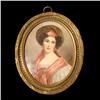 Image 1 : Miniature portrait of a lady painted on