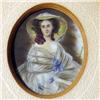 Image 2 : Miniature portrait of a lady painted on