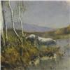 Image 2 : American School oil on canvas; cows in 