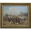 Image 1 : Gyula Nemeth oil on canvas, marketplace
