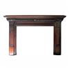 Image 1 : Walnut fireplace mantle; molded overhan