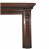 Image 2 : Walnut fireplace mantle; molded overhan