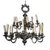 Image 1 : Brass chandelier; pair of winged cherub