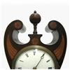 Image 3 : Walnut and inlaid mantle clock; swan ne