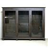 Image 1 : Mahogany triple glass door bookcase; ov