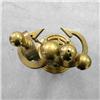 Image 3 : Set of brass fireplace tools in stand; 