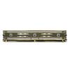 Image 1 : Brass fireplace fender; pierced and rai