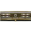 Image 2 : Brass fireplace fender; pierced and rai