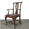 Image 1 : Chippendale maple armchair; carved cres