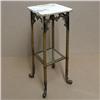 Image 1 : Brass plant stand with square marble to