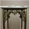 Image 2 : Brass plant stand with square marble to