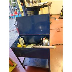 Metal Cart Washer and plastic Garage Cupboard C