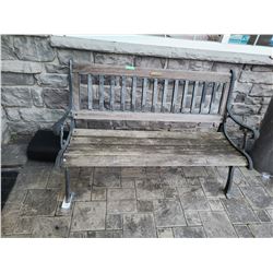 Wrought iron & Wood bench. Cat A