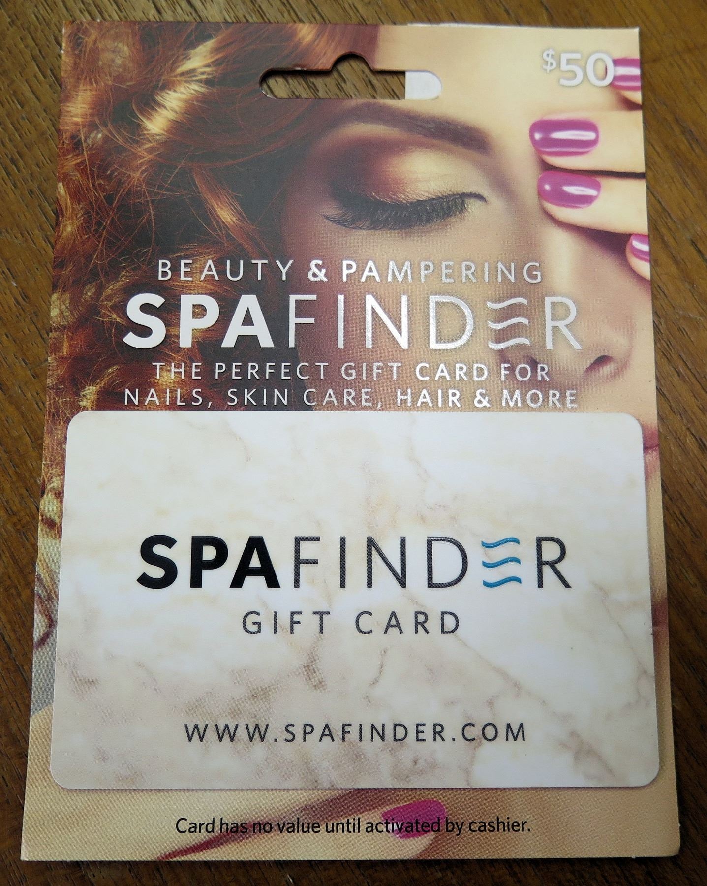 Spafinder Example SpaFinder $50 Beauty & Pampering Gift Card