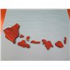 Image 2 : Mahogany Hawaiian Islands: 8 Piece Carved Mahogany Wood Hawaiian Island Set