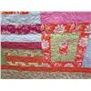Image 9 : Large Handmade Orange Floral Hawaiian Quilt, size 74" x 67"
