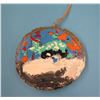 Image 1 : 4" Round Painted Wood Holiday Christmas Tree Ornament