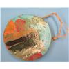 Image 1 : 4" Round Painted Wood Holiday Christmas Tree Ornament