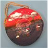 Image 1 : 4" Round Painted Wood Holiday Christmas Tree Ornament