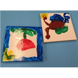 4"x4" Hand-painted Decorative Coasters