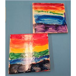 4"x4" Hand-painted Decorative Coasters