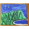 Image 1 : Landscape Artwork Evening Beach Scene  16"x20"