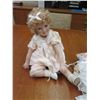 Image 2 : Qty 3 Vintage Dolls: Baby, Seated Girl, Vegas T-Shirt Doll