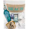 Image 1 : Beachy Vibe Morning Ritual Set: Pillow, Message in Bottle, Votives, Starfish Mugs, Seahorse Scooper