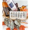 Image 1 : Thanksgiving Fall-Inspired Décor: Dessert Plates, Bottle, Yankee Candle, Leaf Hangings/Stickers/Tags